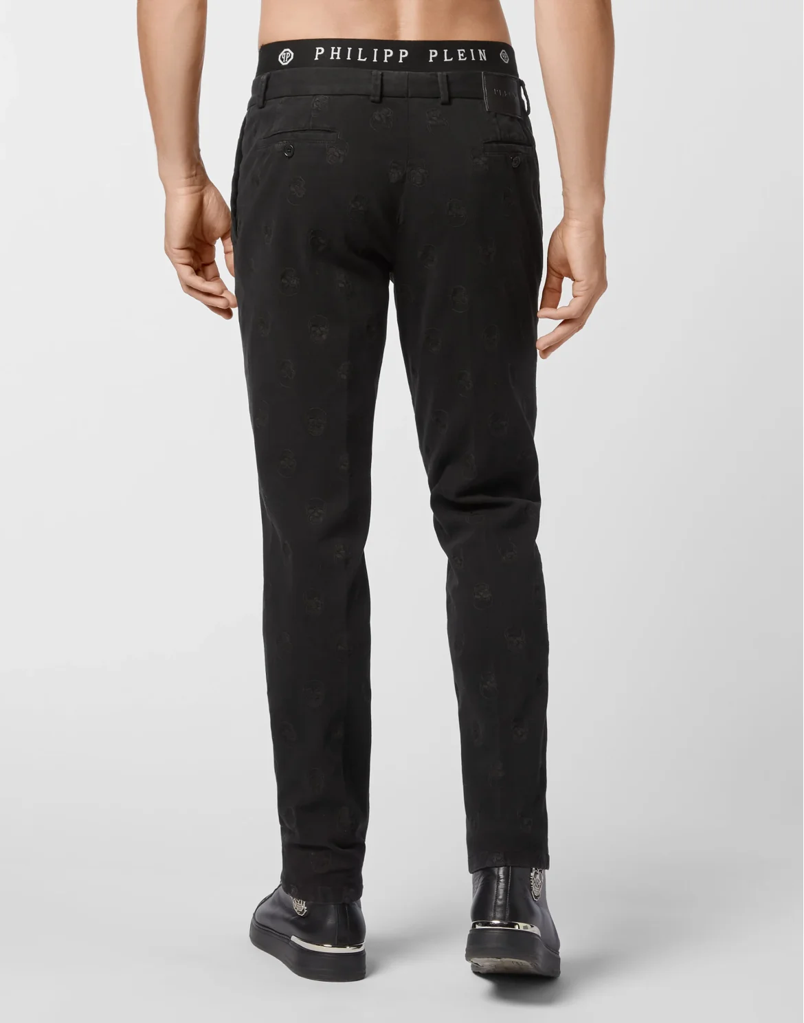 Long Trousers Embroidery Skull, цвет: Черный