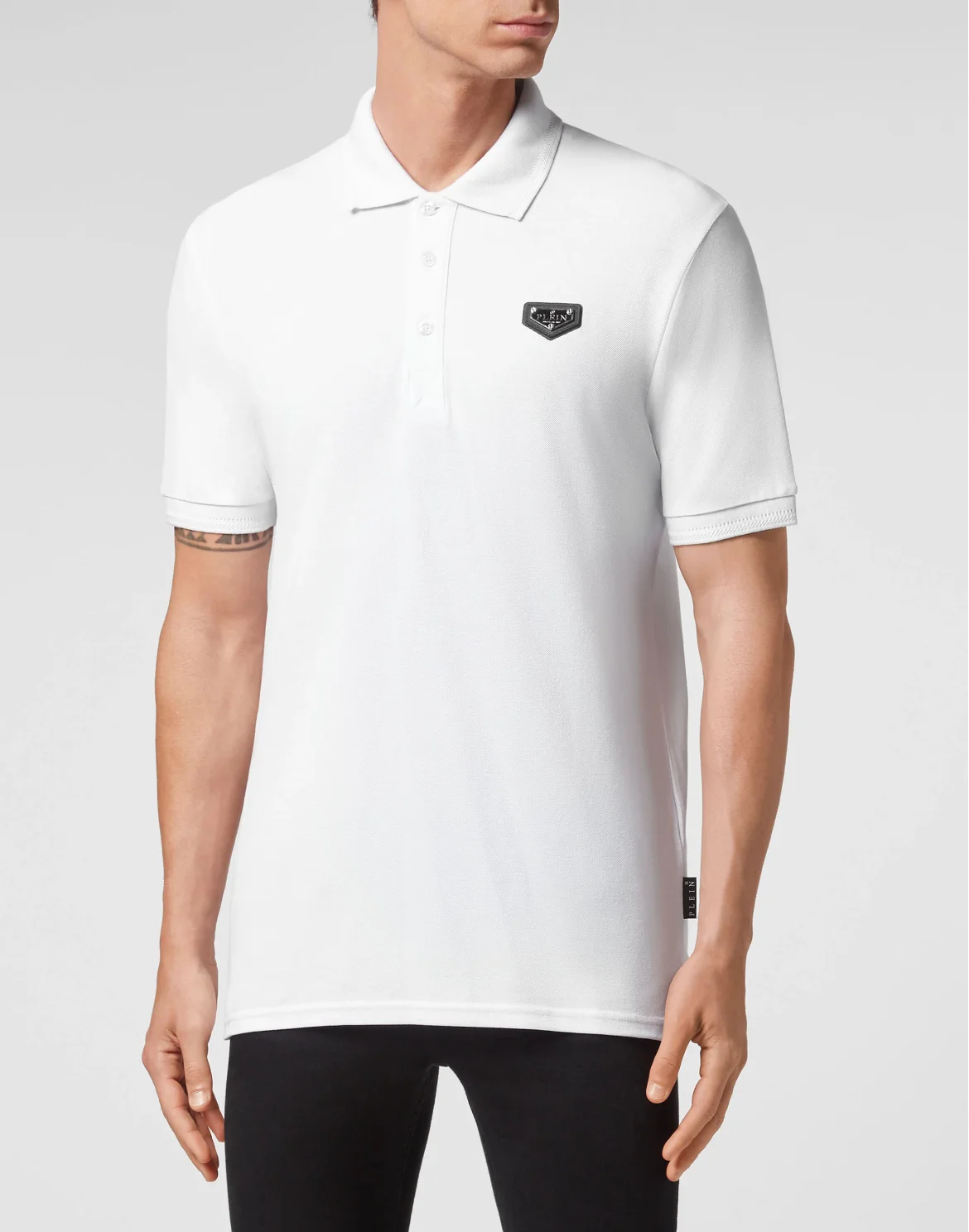 Slim Fit Polo shirt SS stones Hexagon, цвет: Белый