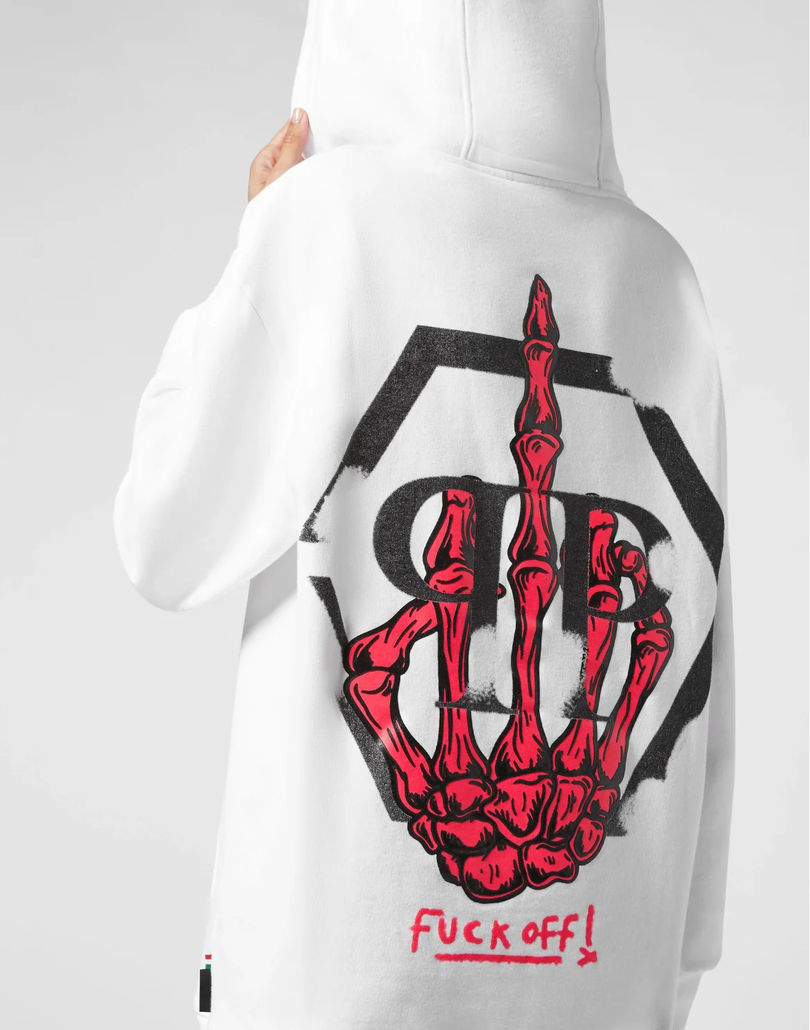 Hoodie sweatshirt print Skeleton, цвет: Белый