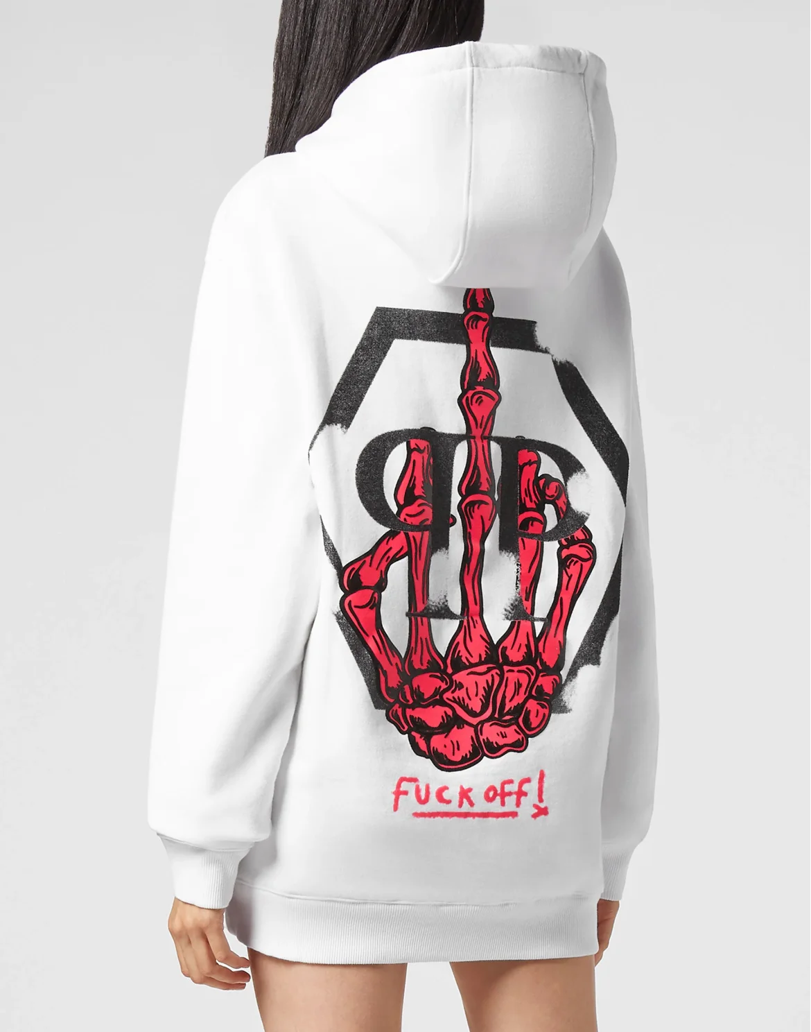Hoodie sweatshirt print Skeleton, цвет: Белый