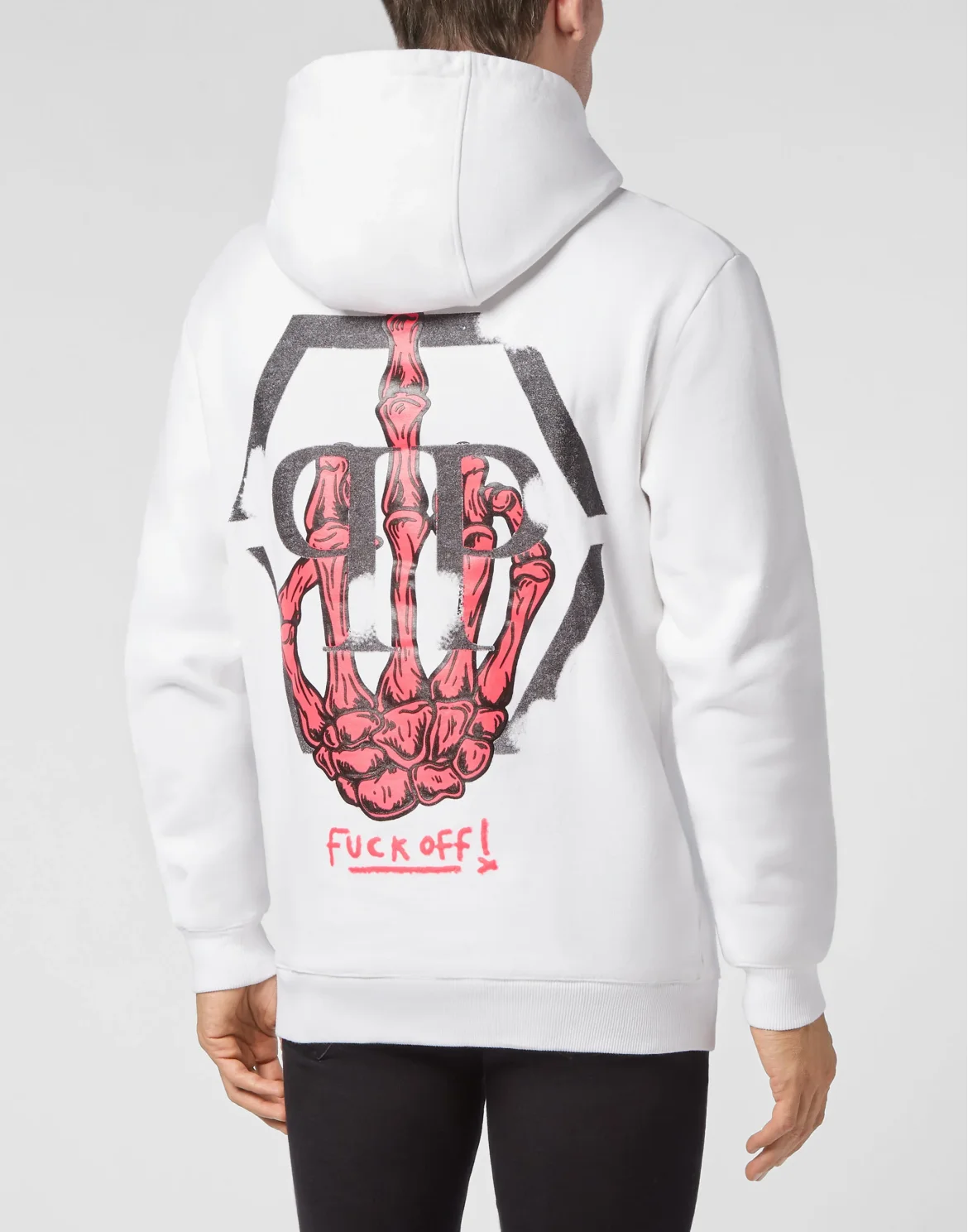Hoodie sweatshirt print Skeleton, цвет: Белый