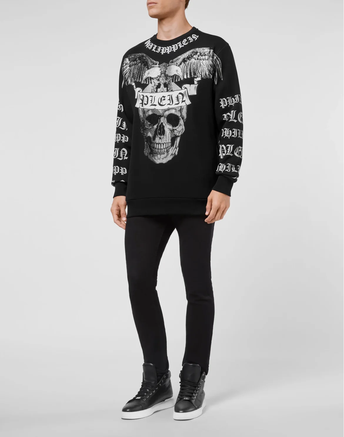 Sweatshirt LS stones Eagles, цвет: Черный