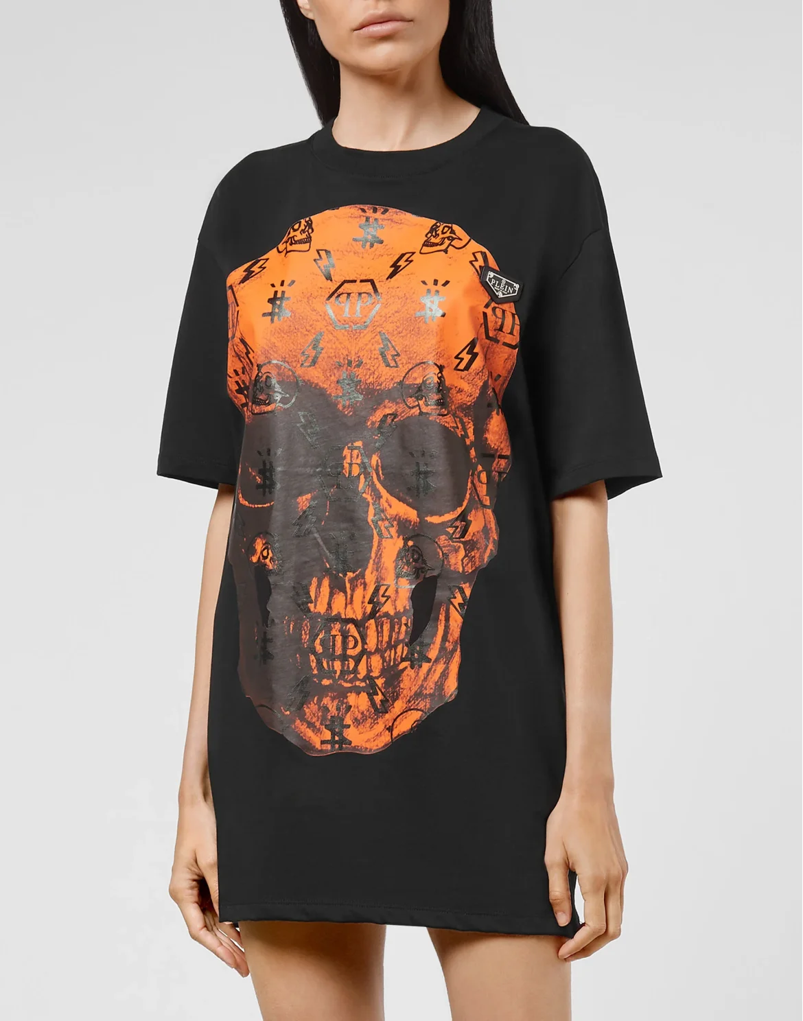 T-shirt Round Neck SS print Skull, цвет: Черный