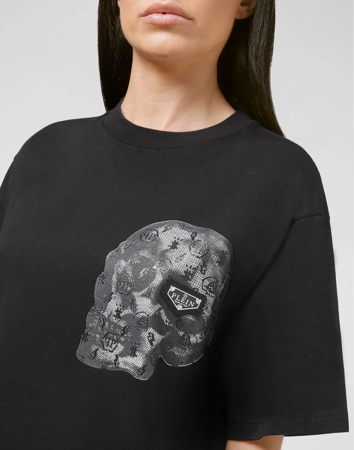 T-shirt Round Neck SS print Skull, цвет: Черный