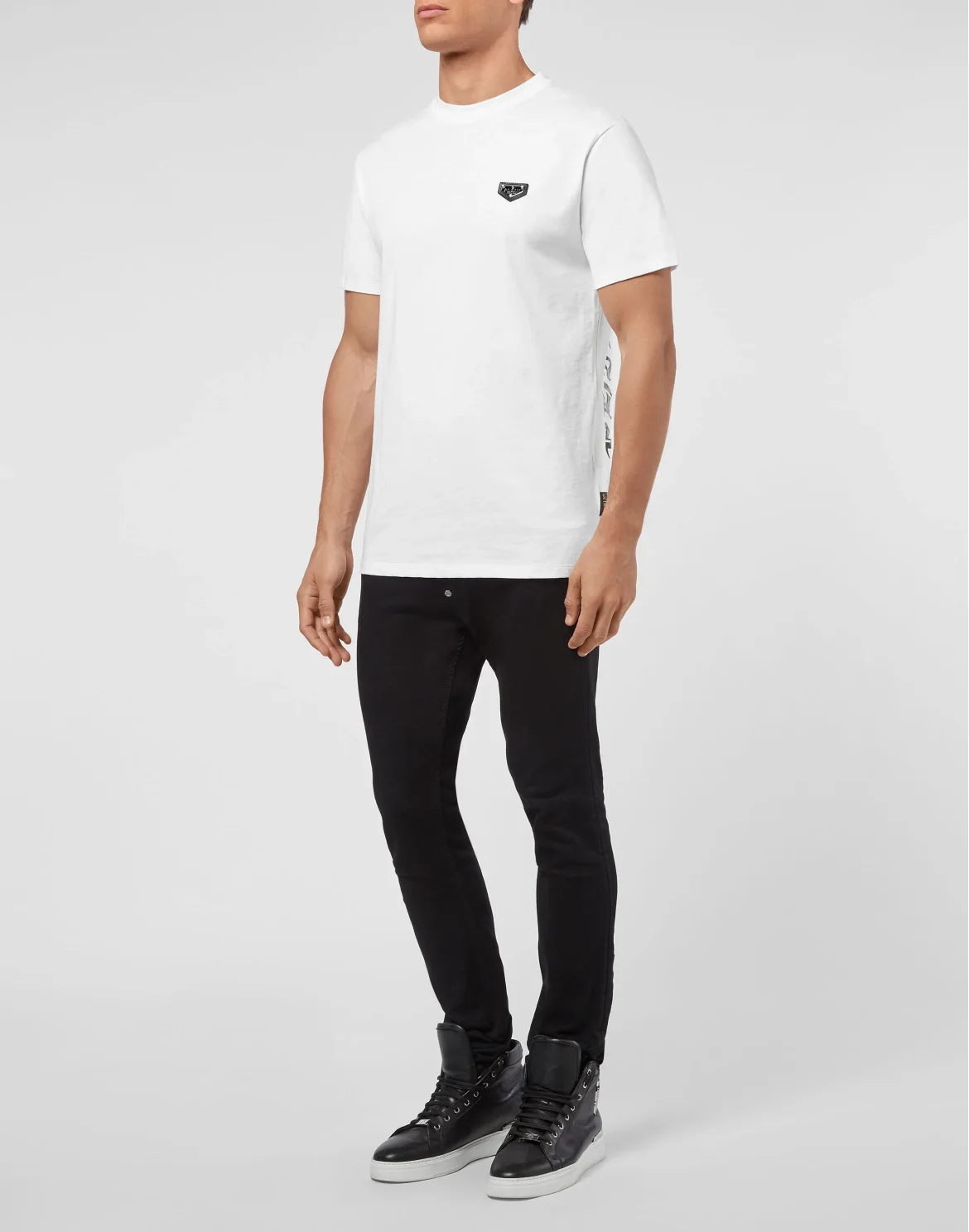 T-shirt Round Neck SS print Philipp Plein No Limit$, цвет: Белый