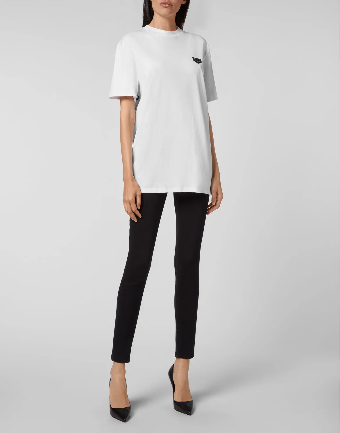 T-shirt Round Neck SS print Philipp Plein No Limit$, цвет: Белый