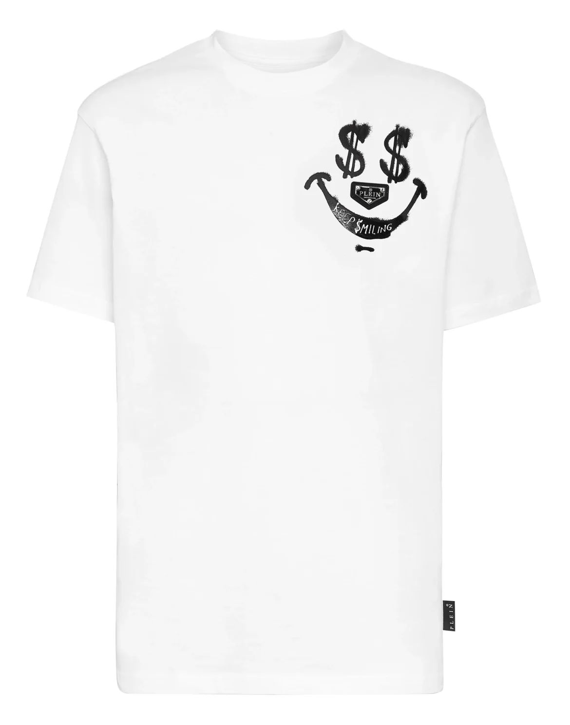 T-shirt Round Neck  SS print Keep $miling, цвет: Белый