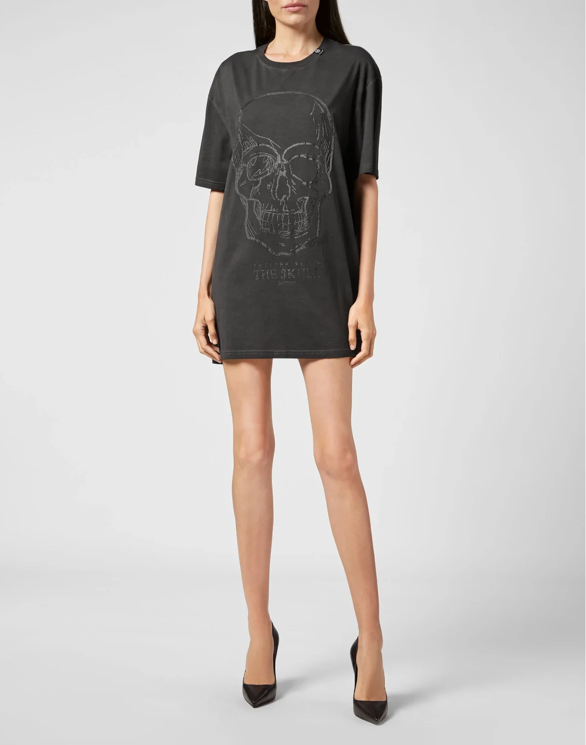 T-shirt Round Neck SS stones Skull, цвет: Черный