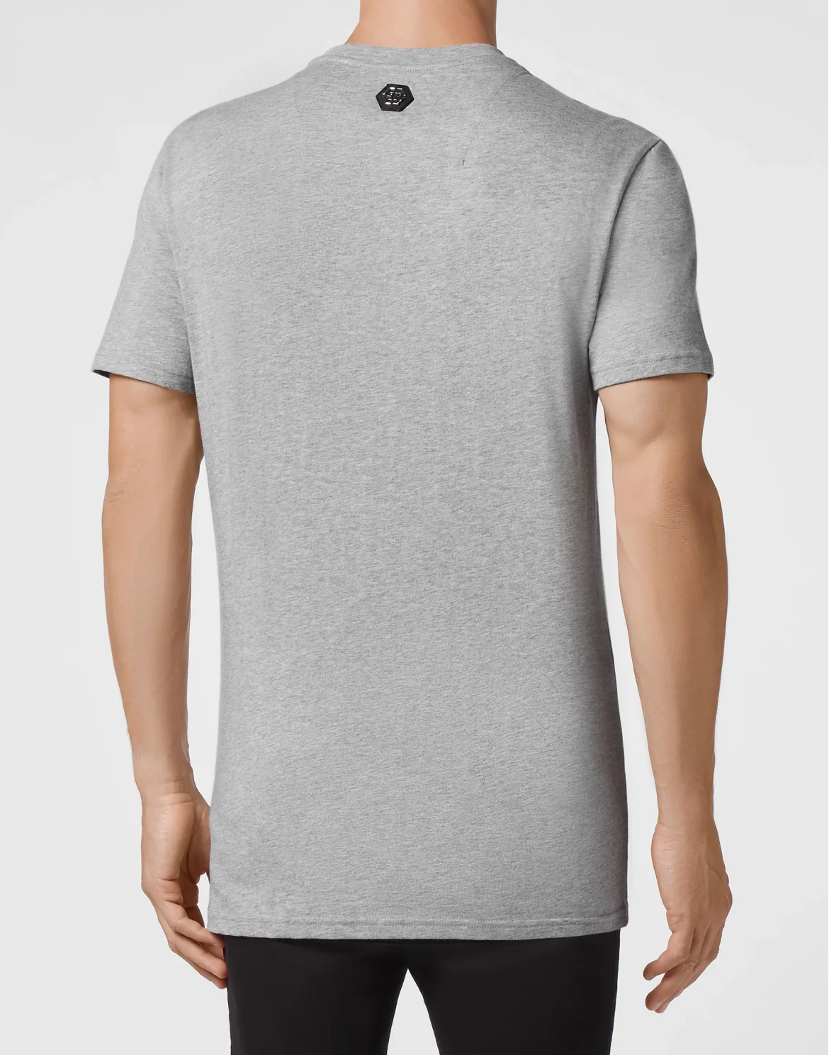 T-shirt Round Neck SS stones MORE MONEY MORE PROBLEMS, цвет: Серый