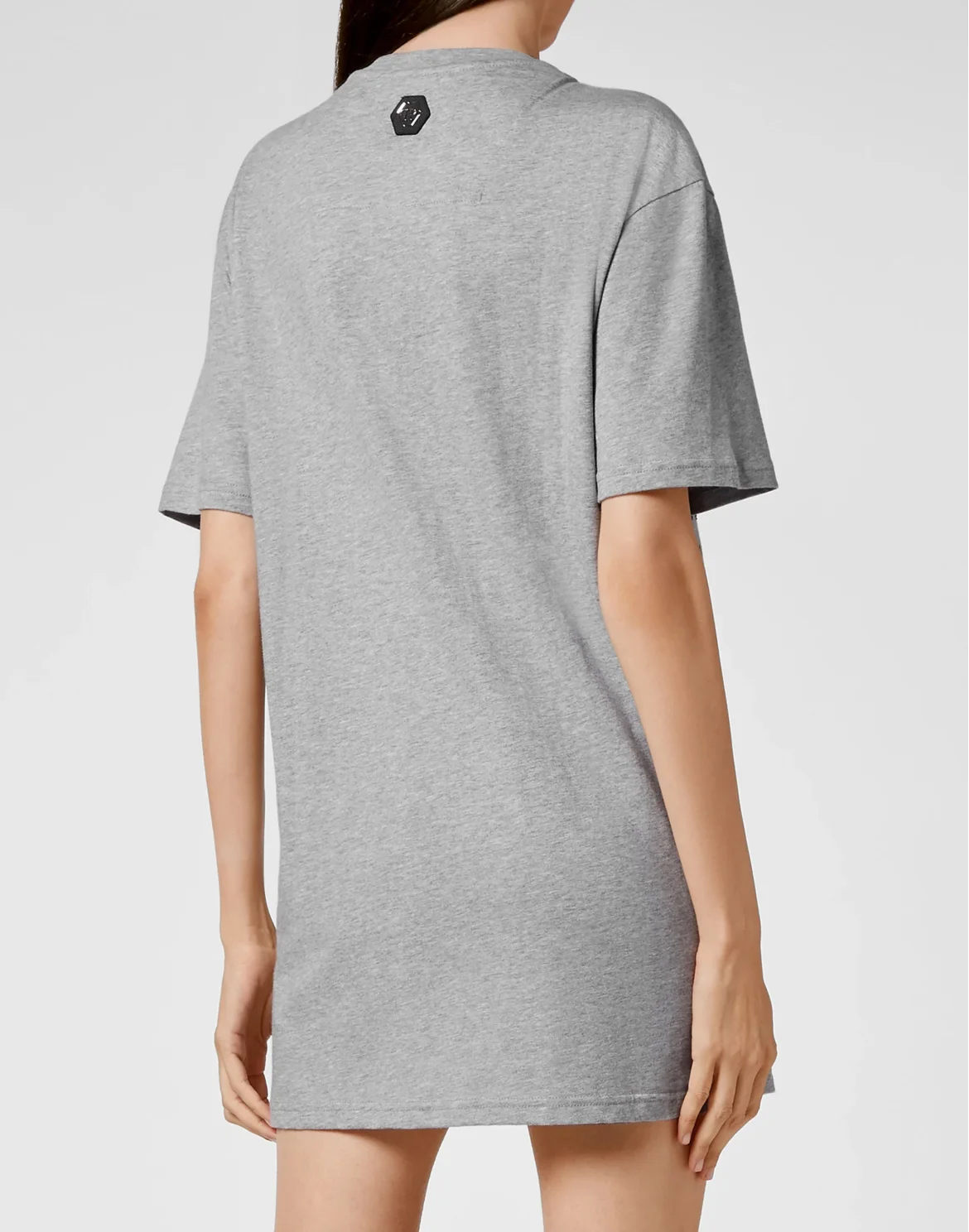T-shirt Round Neck SS stones MORE MONEY MORE PROBLEMS, цвет: Серый