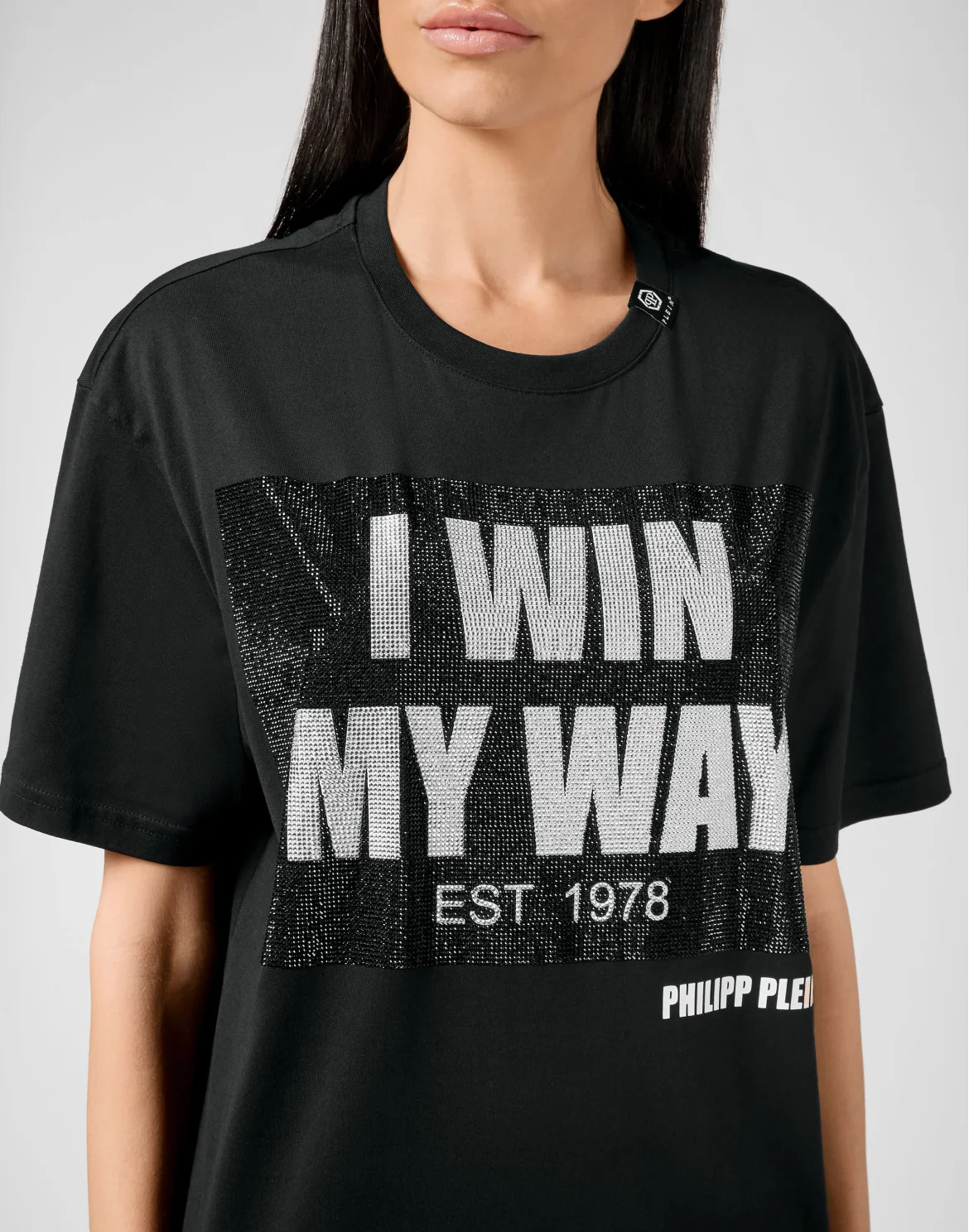 T-shirt Round Neck SS stone I WIN MY WAY, цвет: Черный
