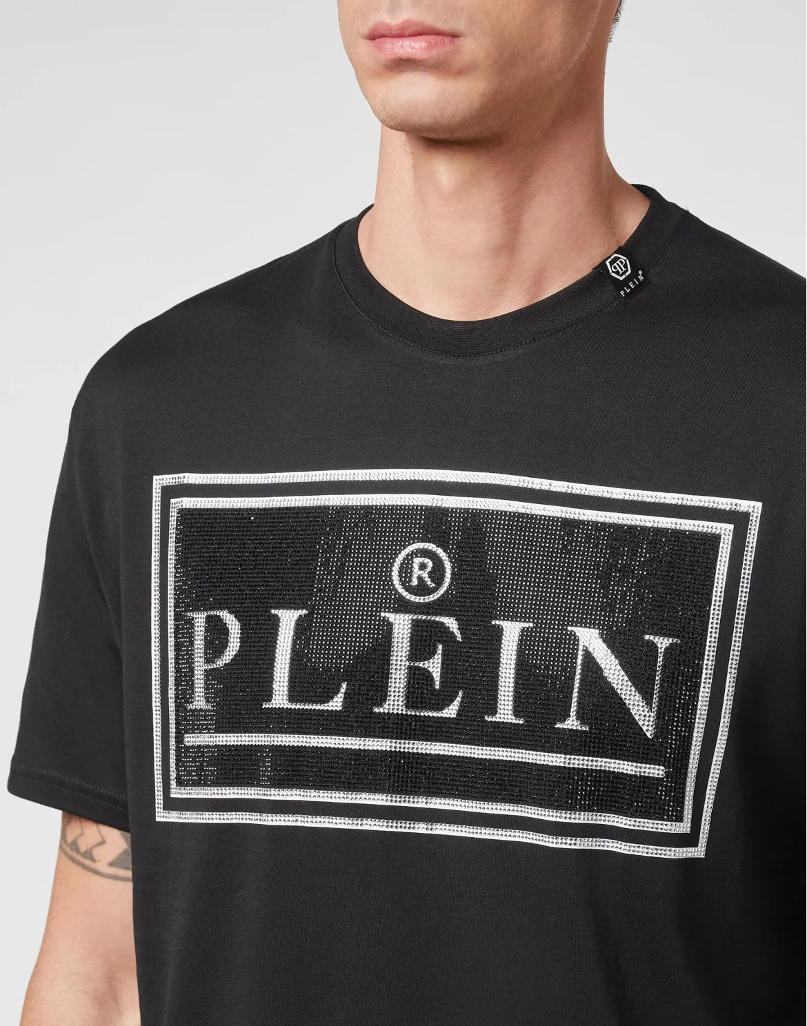 T-shirt Round Neck SS stones Philipp Plein TM, цвет: Черный