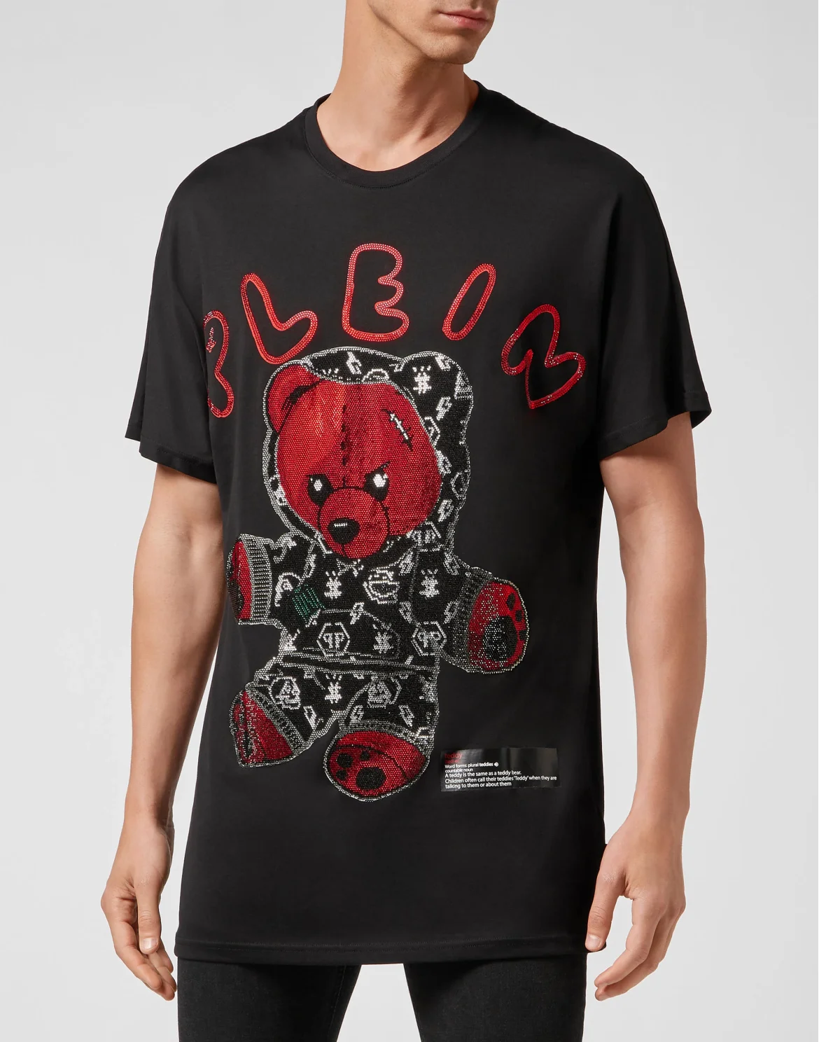 T-shirt Round Neck SS stones Teddy Bear, цвет: Черный