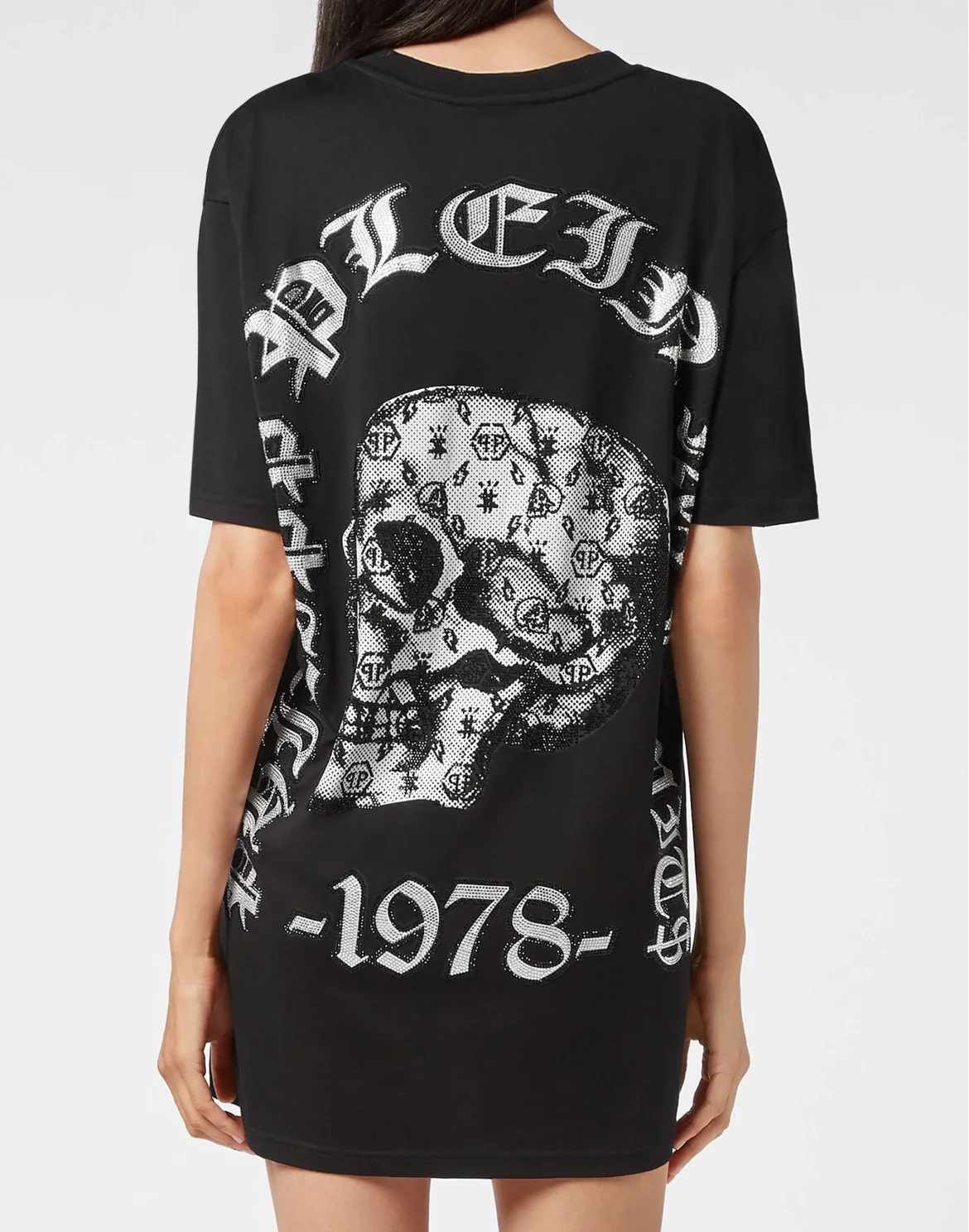 T-shirt V-Neck SS stones Philipp Plein No Limit$, цвет: Черный