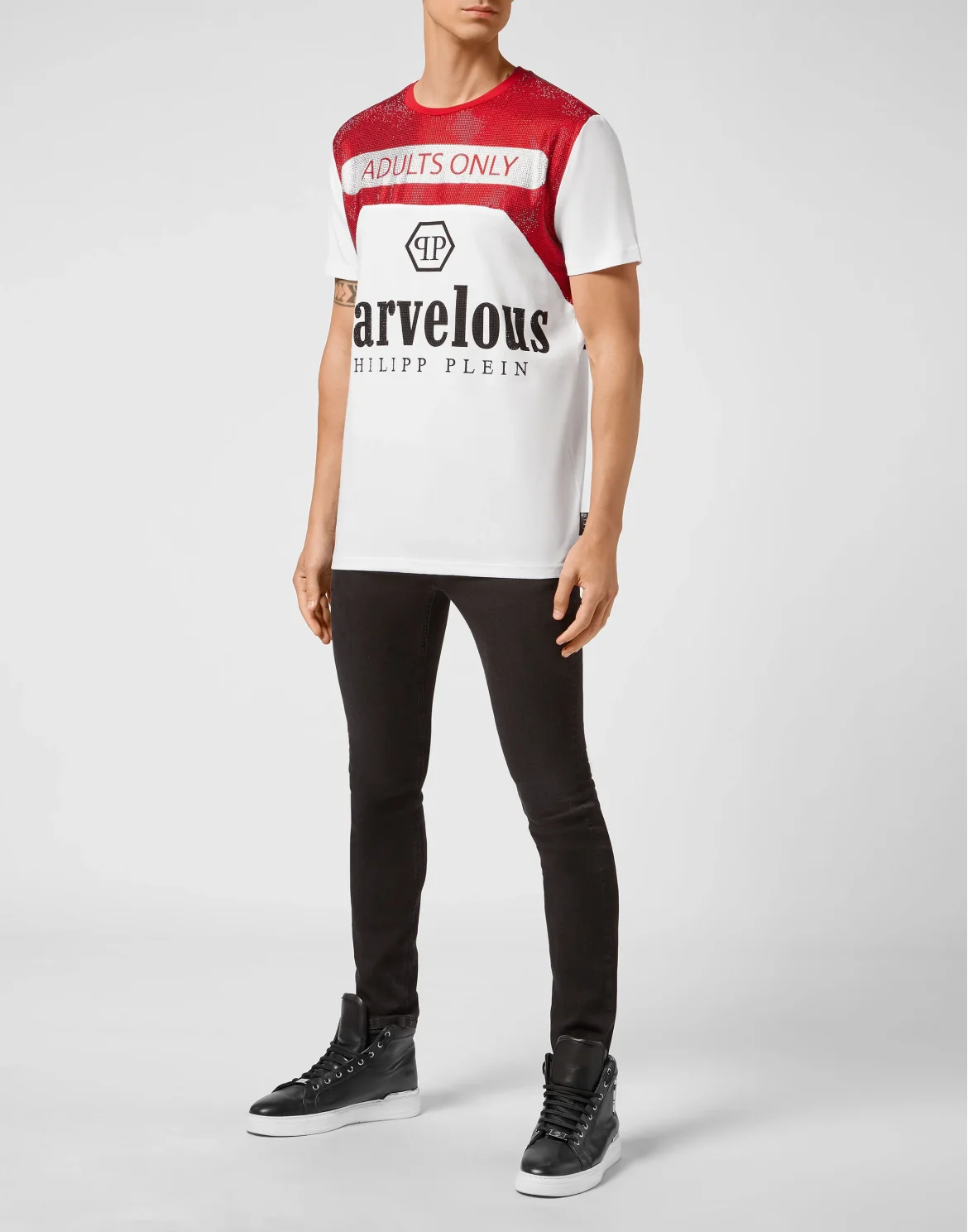 T-shirt Round Neck SS stones Marvelous, цвет: Белый