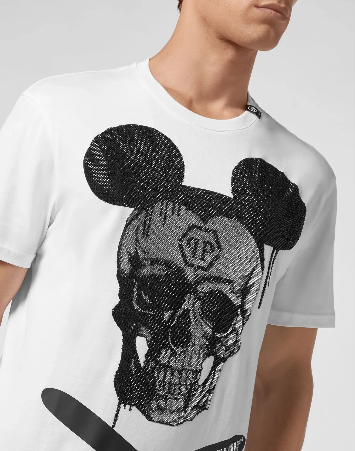 T-shirt Round Neck SS stones Skull, цвет: Белый