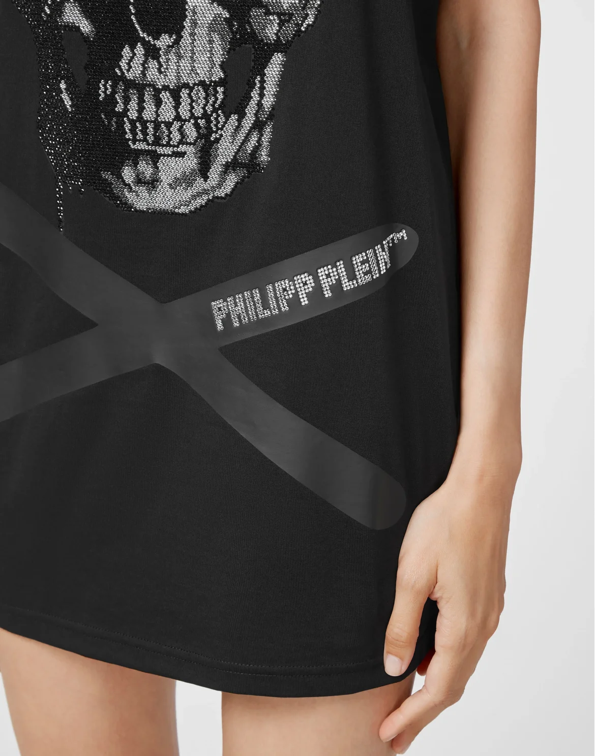 T-shirt Round Neck SS stones Skull, цвет: Черный