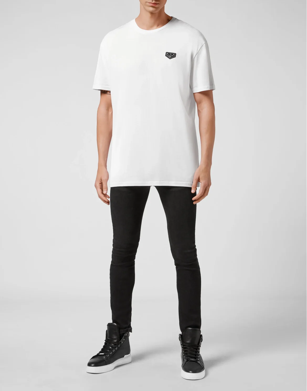 T-shirt Round Neck SS stones Hexagon, цвет: Белый