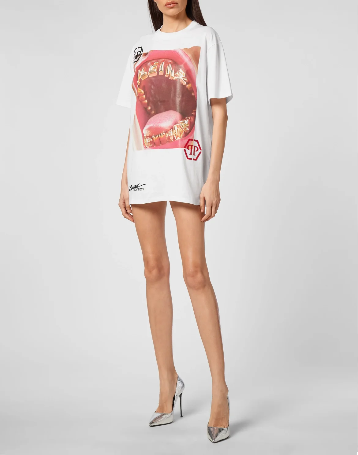 T-shirt Round Neck SS PP Lips, цвет: Белый