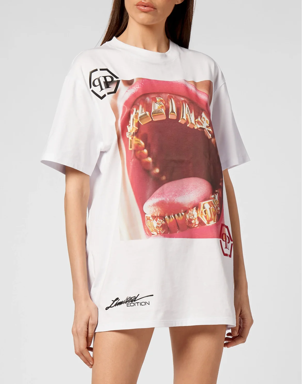 T-shirt Round Neck SS PP Lips, цвет: Белый