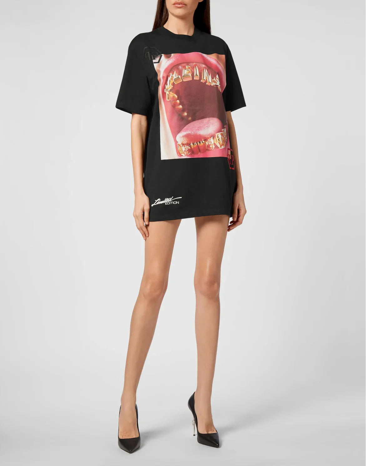 T-shirt Round Neck SS PP Lips, цвет: Черный