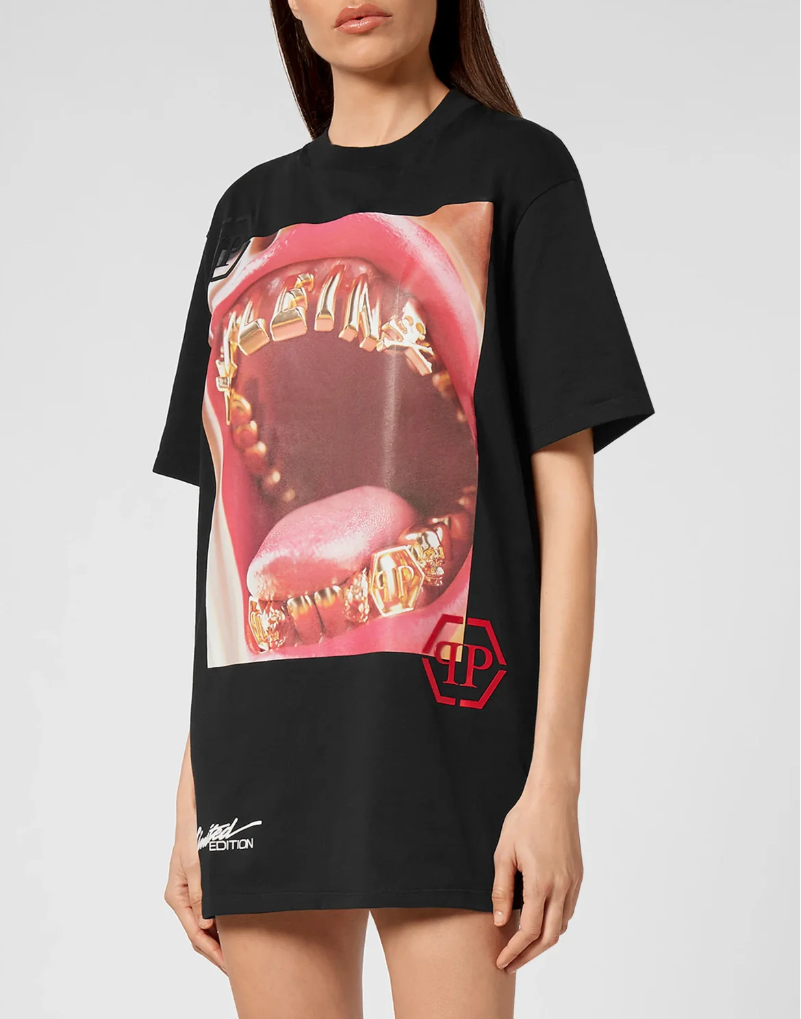 T-shirt Round Neck SS PP Lips, цвет: Черный