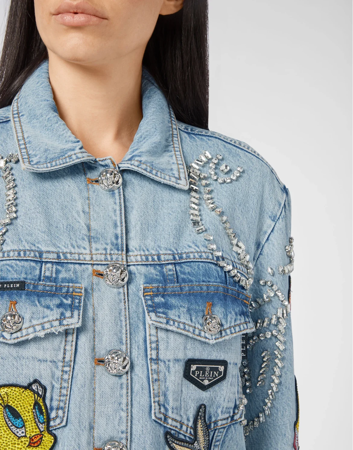 Denim Jacket Oversize Looney Tunes, цвет: Голубой