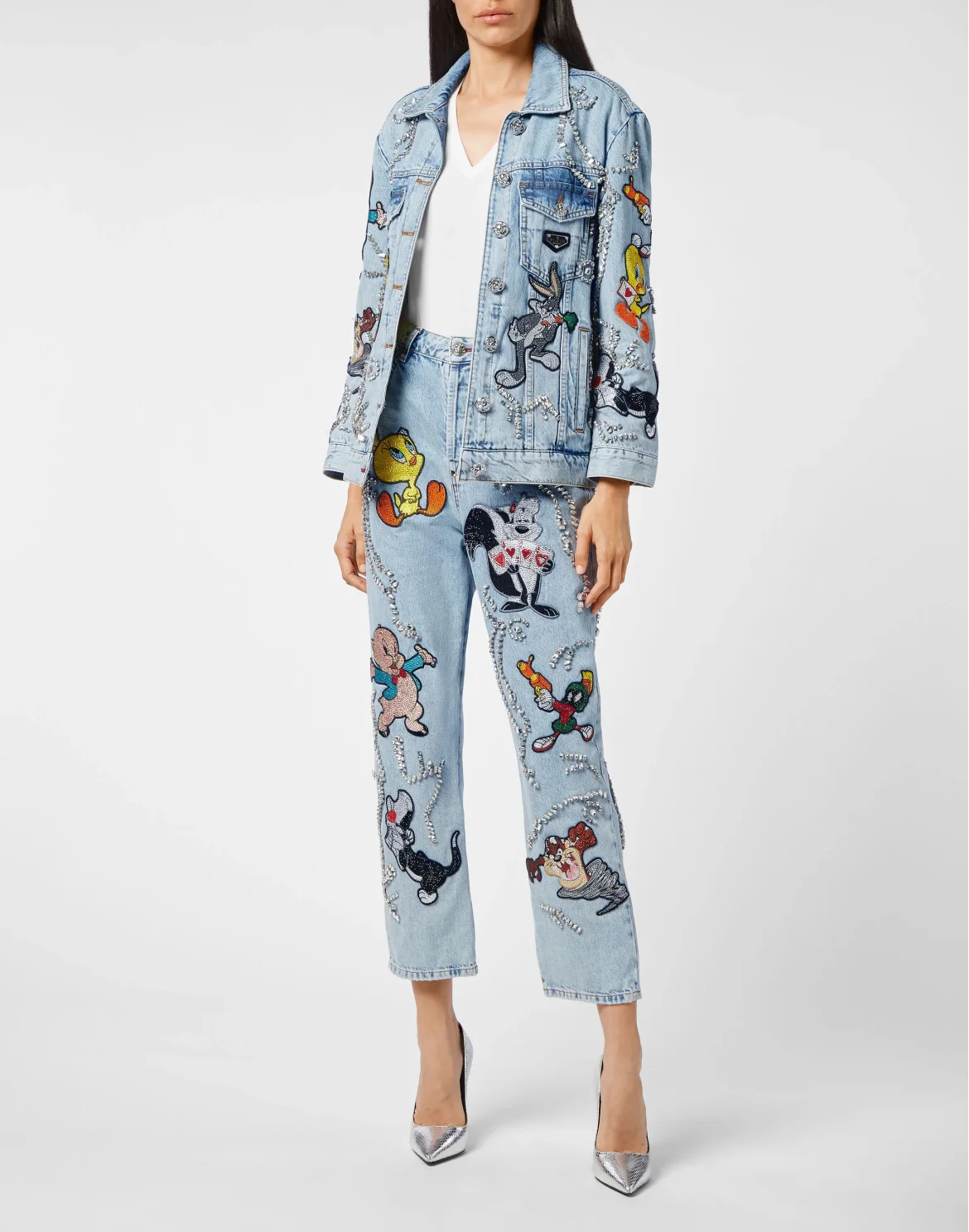 Denim Jacket Oversize Looney Tunes, цвет: Голубой