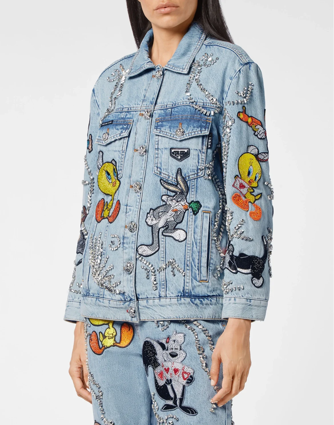 Denim Jacket Oversize Looney Tunes, цвет: Голубой