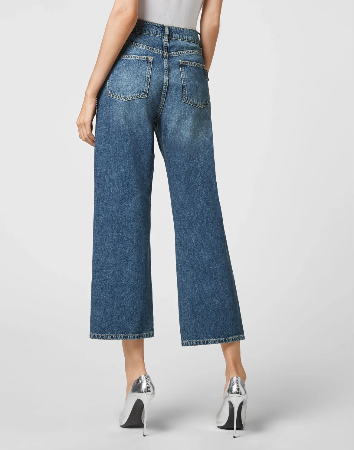 Denim Trousers Loose Fit Studs, цвет: Синий