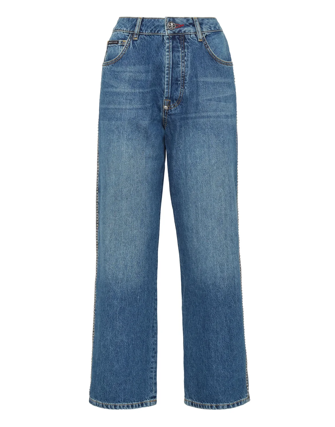 Denim Trousers Loose Fit Studs, цвет: Синий