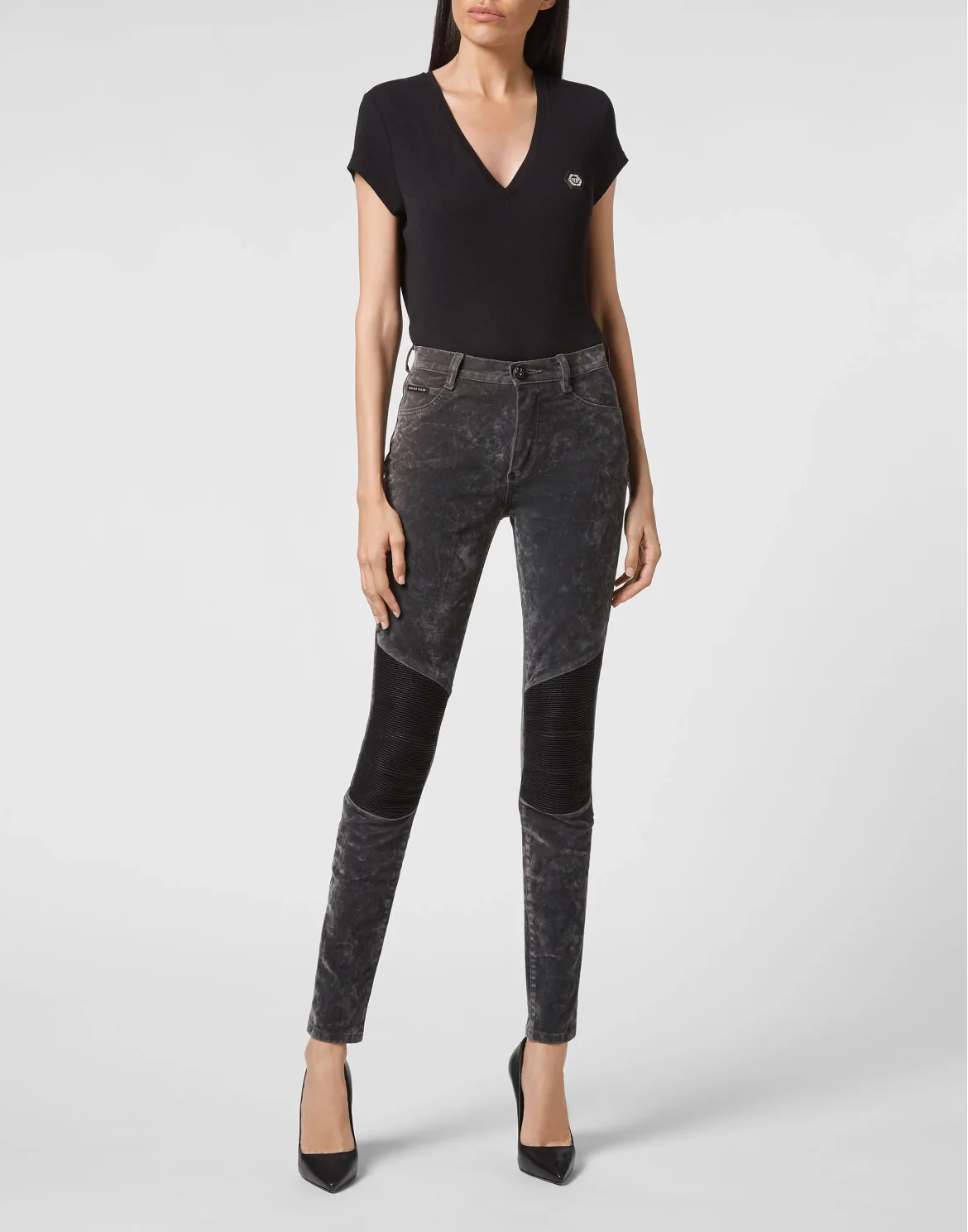 Denim High Waist Jegging, цвет: Черный