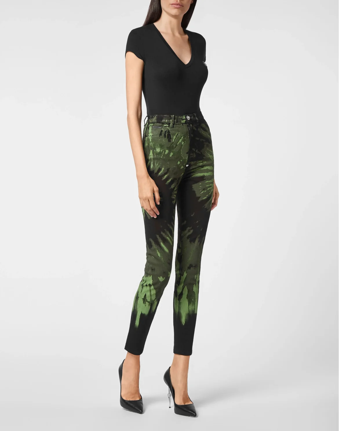 Denim Super High Waist Jegging Tie dye, цвет: Камуфляж