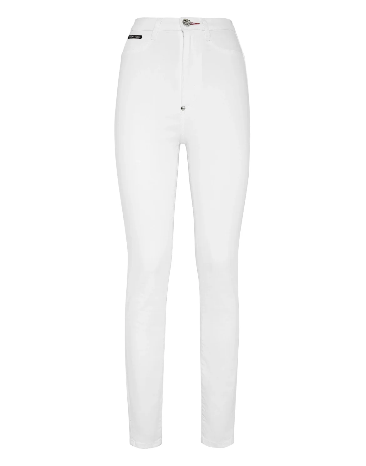 Denim Super High Waist Jegging Iconic Plein, цвет: Белый