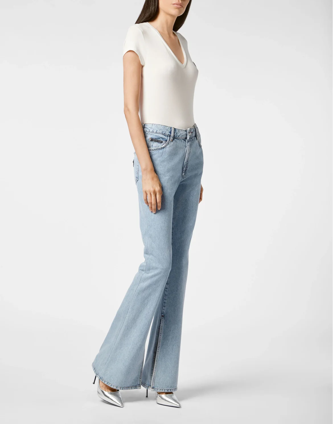 Denim Flare Fit Iconic Plein, цвет: Голубой