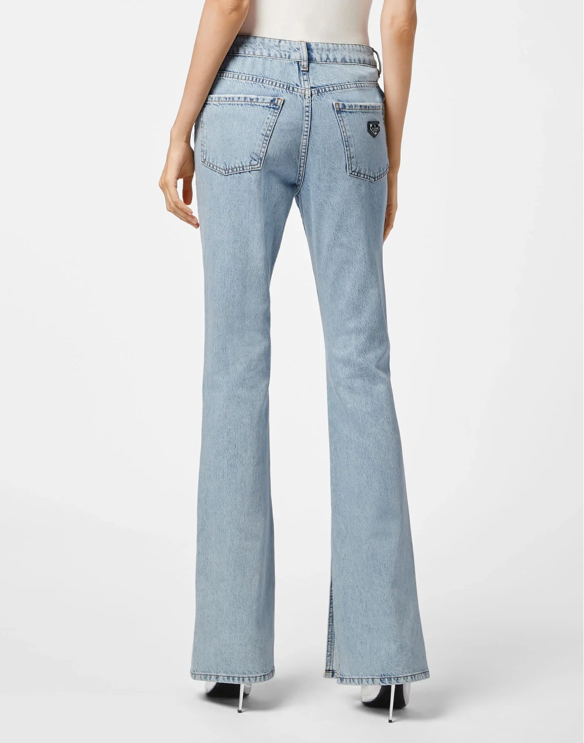 Denim Flare Fit Iconic Plein, цвет: Голубой