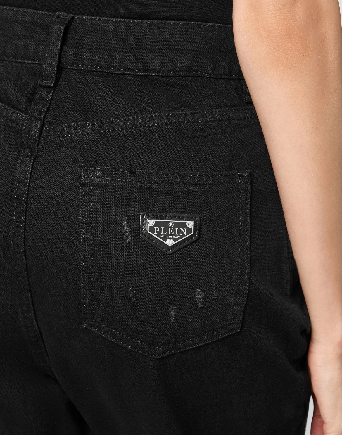 Denim Loose Fit Jet Destroyed, цвет: Черный