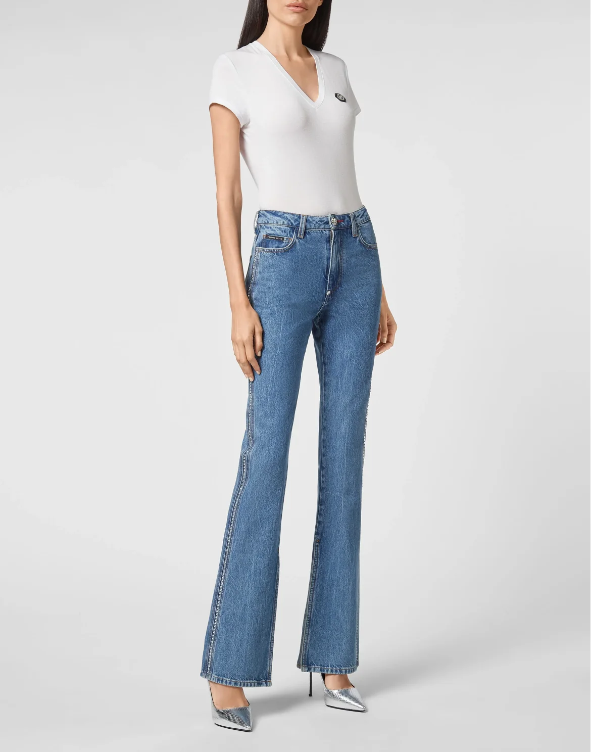 Denim Flare Fit Crystal Crystal, цвет: Синий