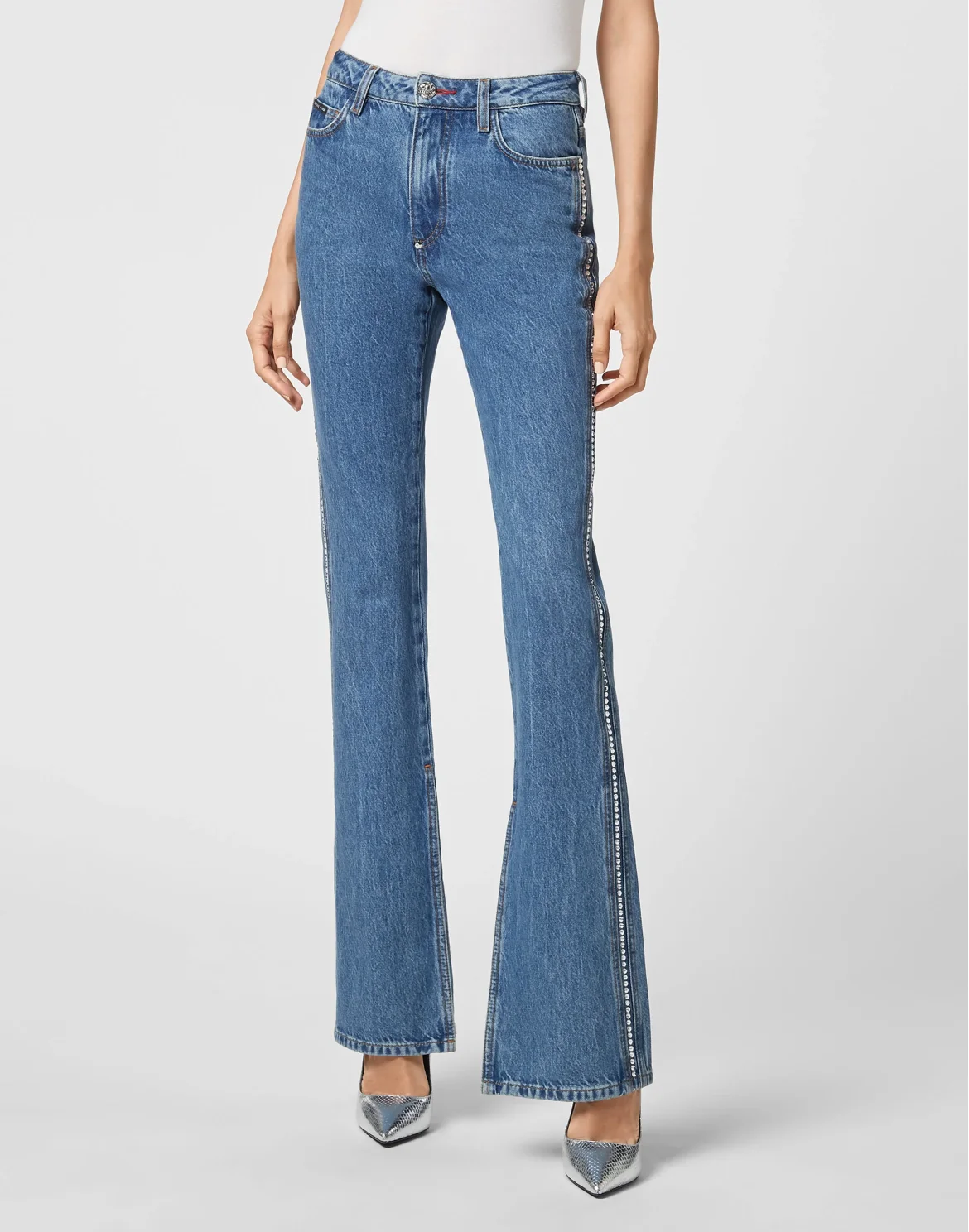 Denim Flare Fit Crystal Crystal, цвет: Синий