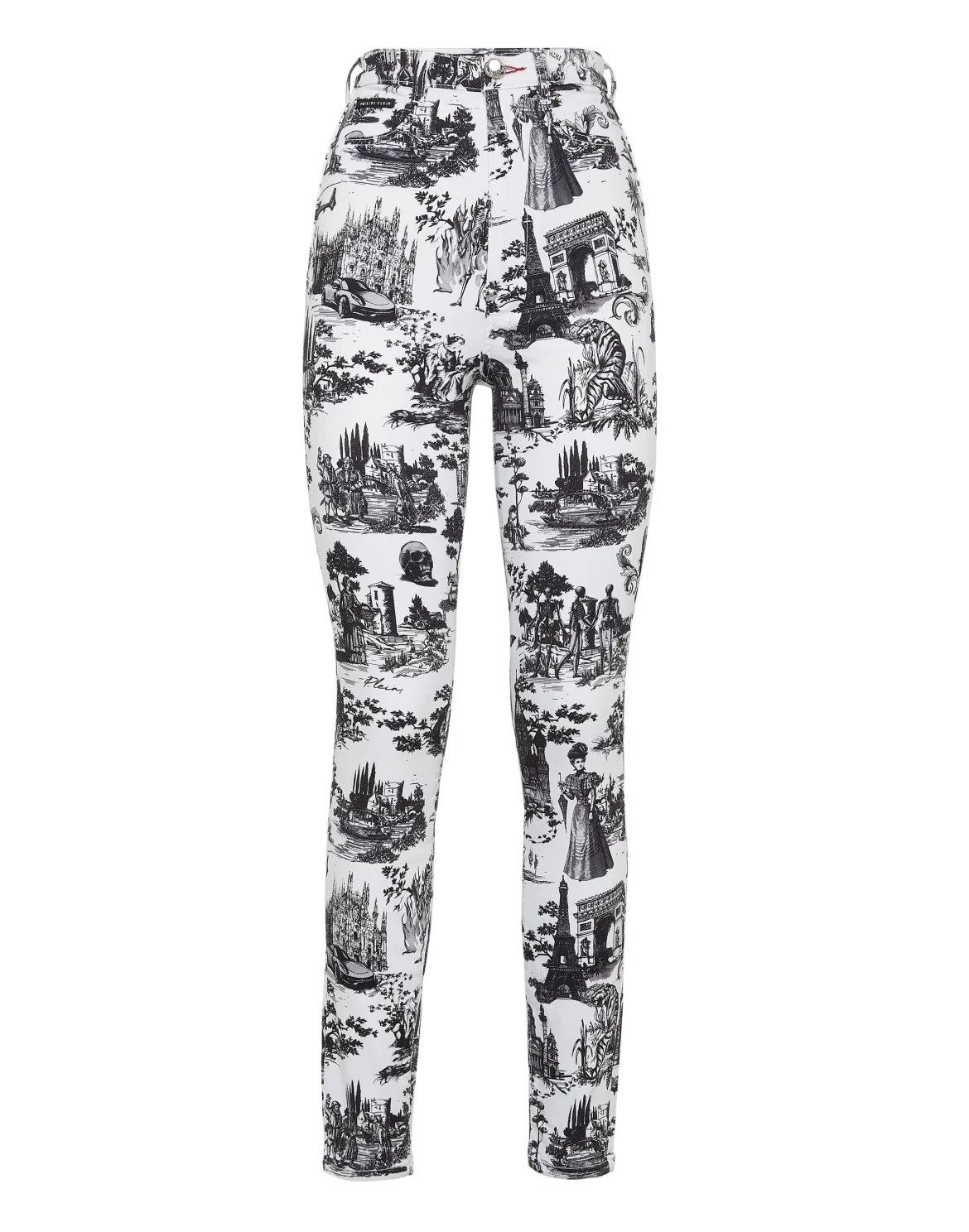 Denim Super High Waist Jegging Print En PLEIN air, цвет: Белый