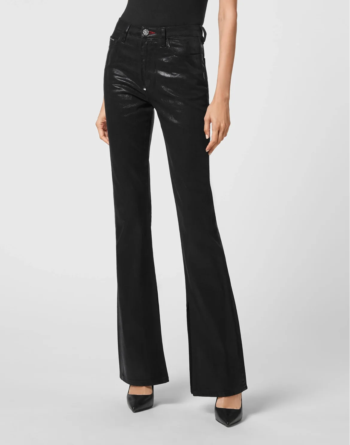 Denim Flare Fit Iconic Plein, цвет: Черный