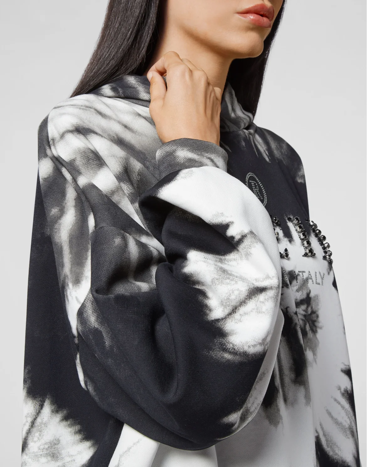 Hoodie sweatshirt  Tie dye, цвет: Белый