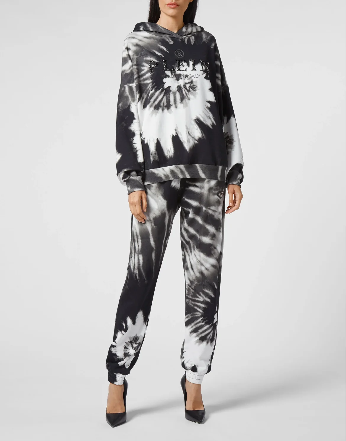 Hoodie sweatshirt  Tie dye, цвет: Белый