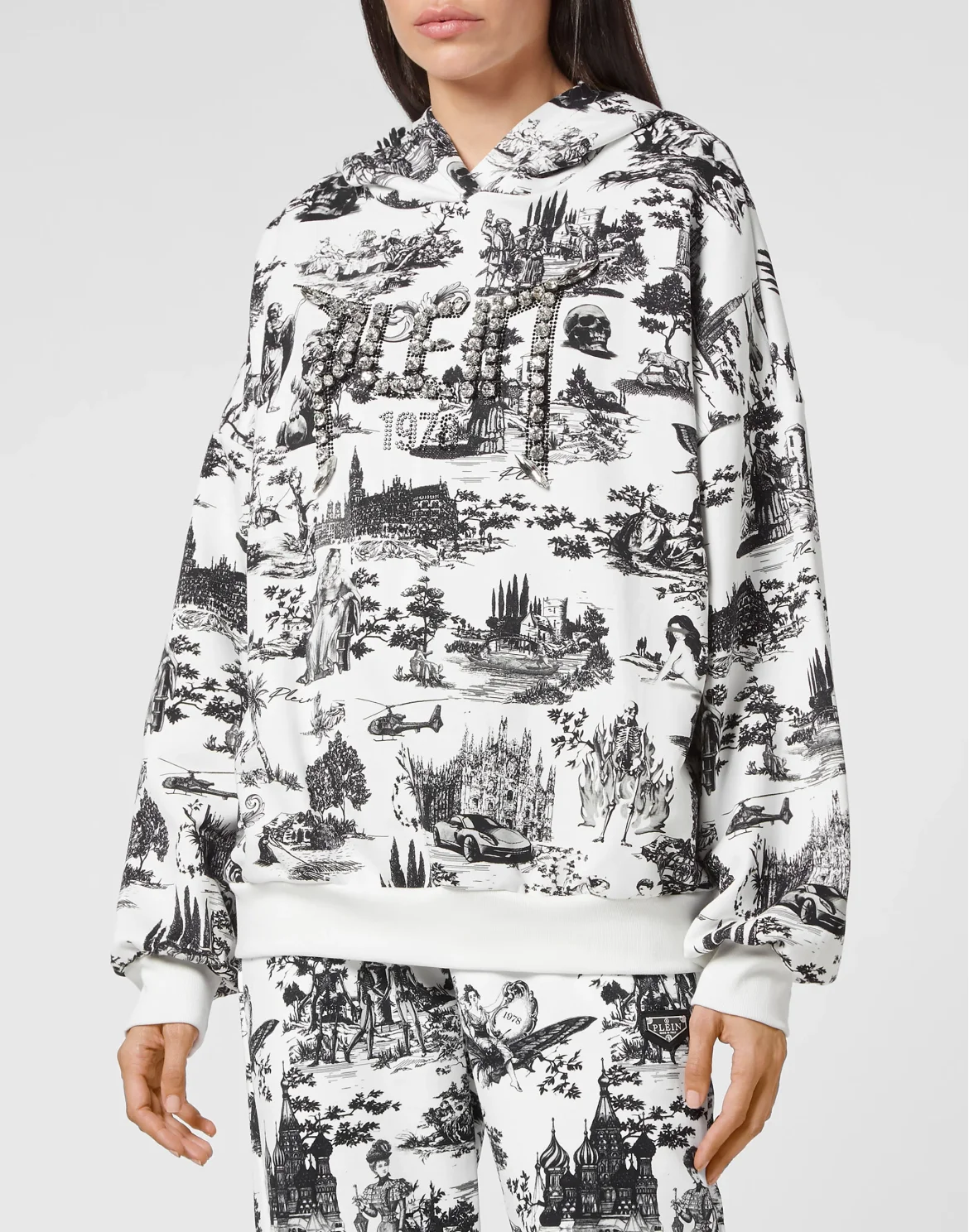 Hoodie sweatshirt Crystal Stones En PLEIN air, цвет: Белый