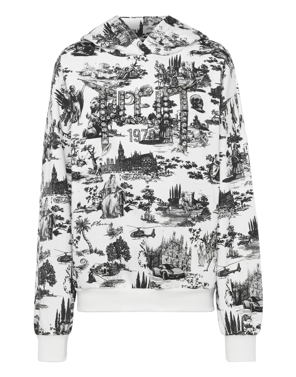 Hoodie sweatshirt Crystal Stones En PLEIN air, цвет: Белый