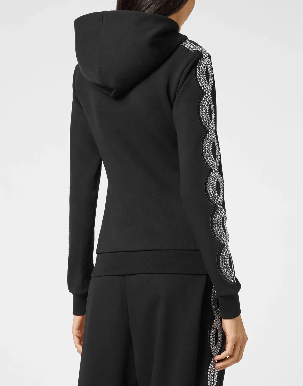 Hoodie sweatshirt Full Zip Crystal Cable, цвет: Черный