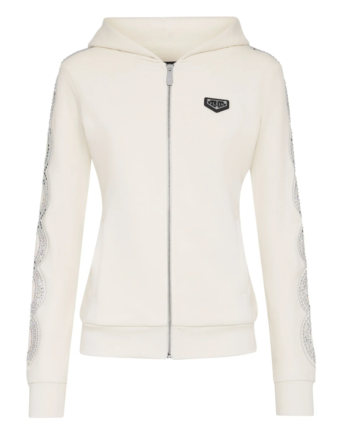 Hoodie sweatshirt Full Zip Crystal Cable, цвет: Бежевый