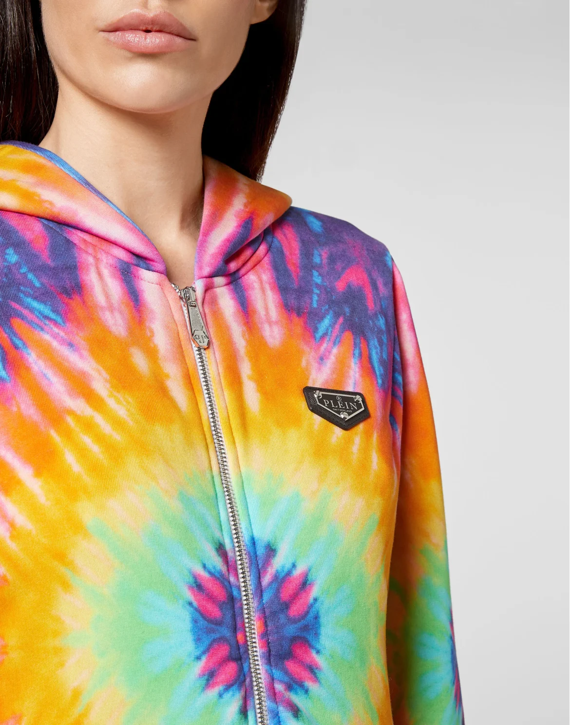 Hoodie sweatshirt Full Zip Tie dye, цвет: Мультиколор