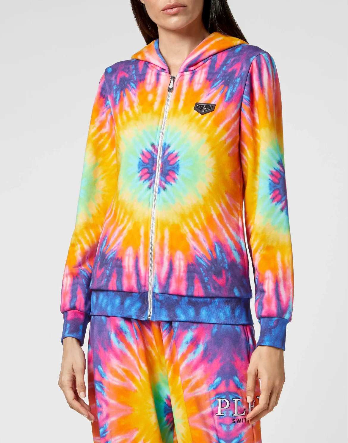 Hoodie sweatshirt Full Zip Tie dye, цвет: Мультиколор