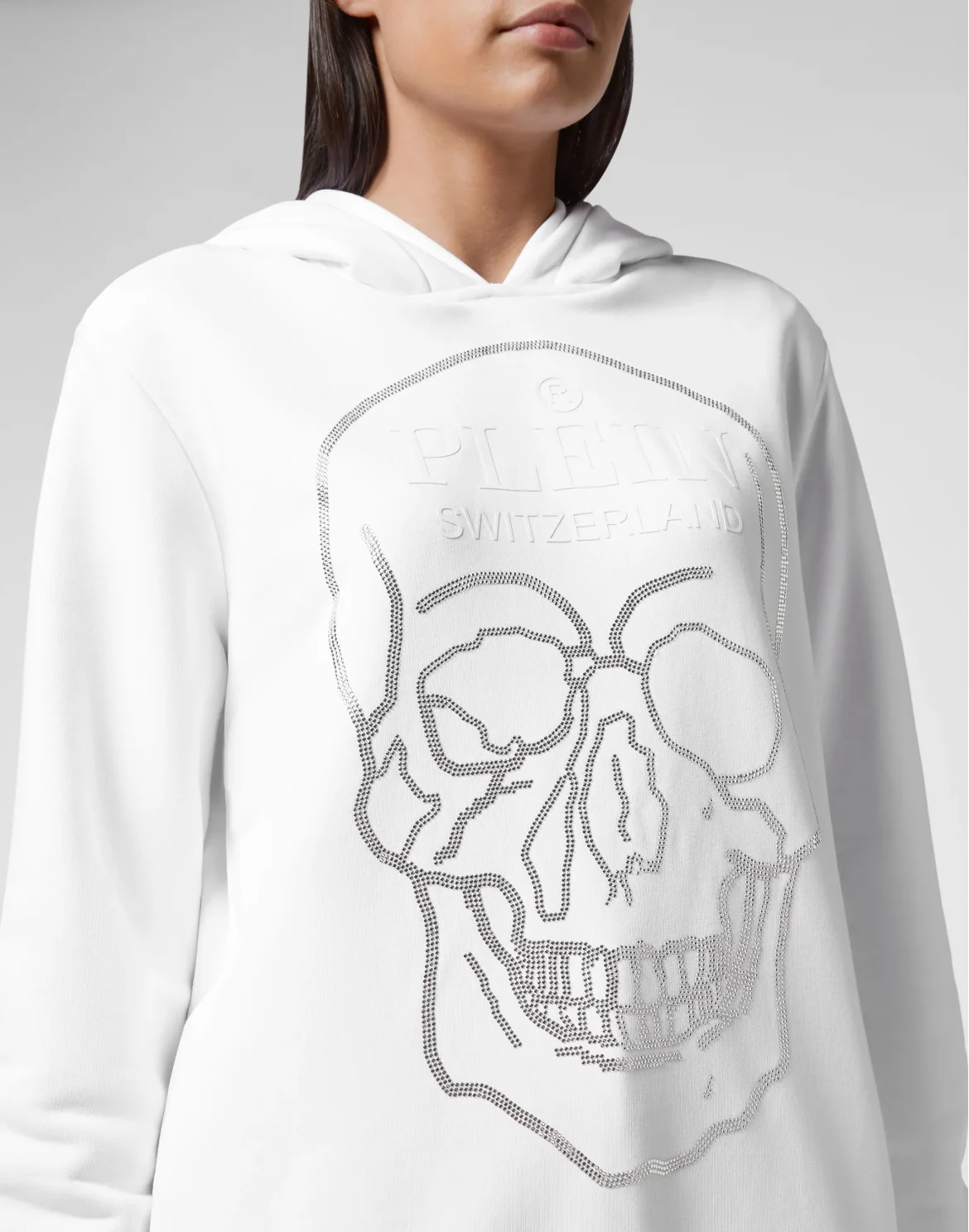 Hoodie sweatshirt Crystal Skull, цвет: Белый